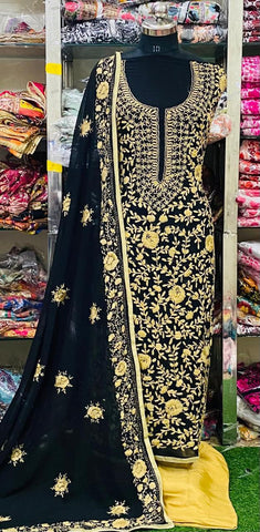 Georgette Phulkari Suits Handwork 2025JUN1204