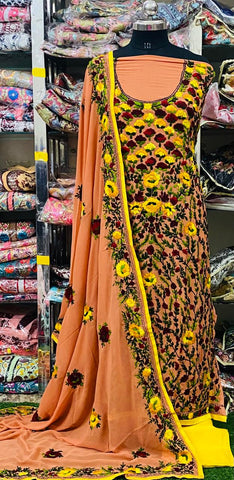 Georgette Phulkari Suits Handwork 2025JUN1214