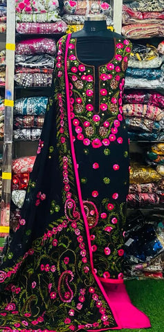 Georgette Phulkari Suits Handwork 2025JUN1702