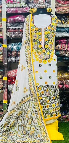 Georgette Phulkari Suits Handwork 2025JUN1704