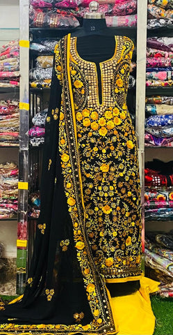 Georgette Phulkari Suits Handwork 2025JUN1705