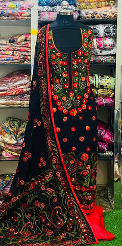 Georgette Phulkari Suits Handwork 2025JUN1707