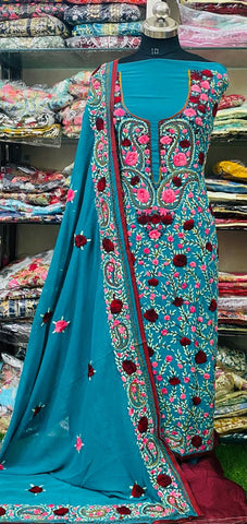 Georgette Phulkari Suits Handwork 2025JUN1805