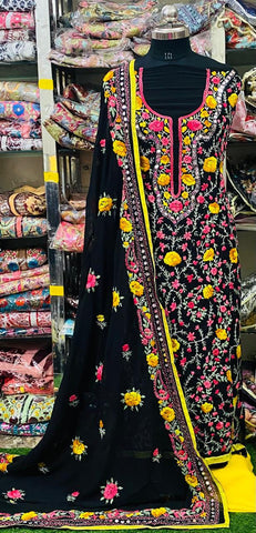 Georgette Phulkari Suits Handwork 2025JUN2305