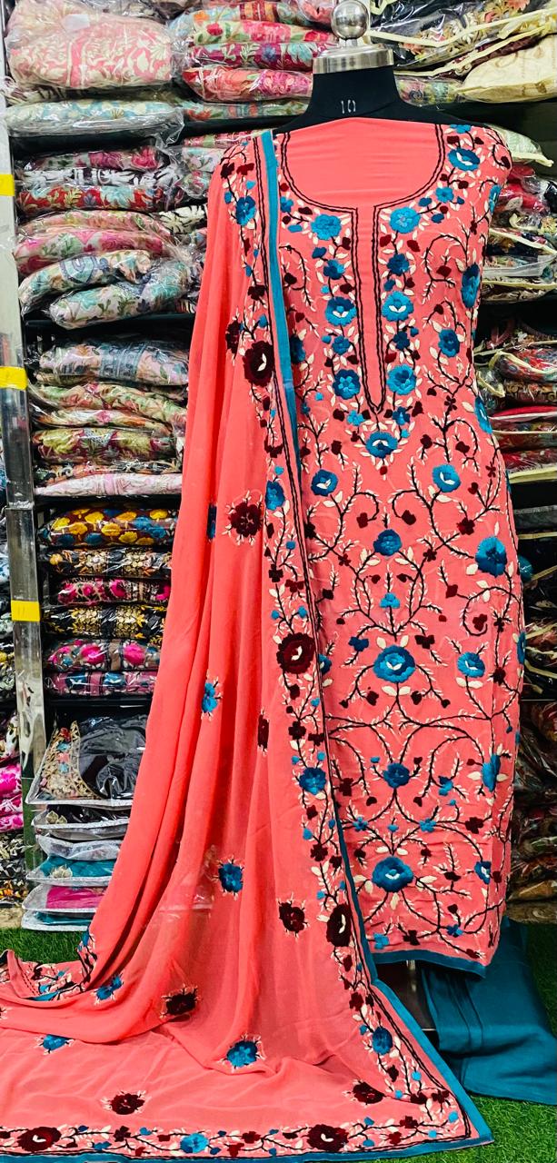 Georgette Phulkari Suits Handwork 2025JUN2308