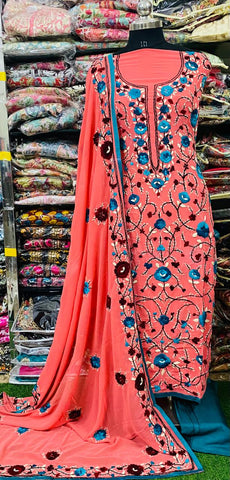 Georgette Phulkari Suits Handwork 2025JUN2308