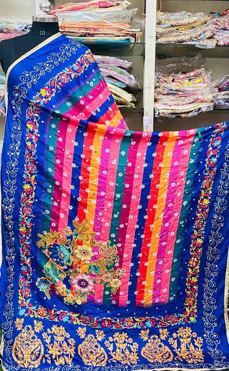 Mirror Work Dupatta Handwork Dupatta 2025July0501