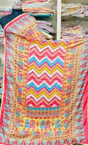 Mirror Work Dupatta Handwork Dupatta 2025July0516