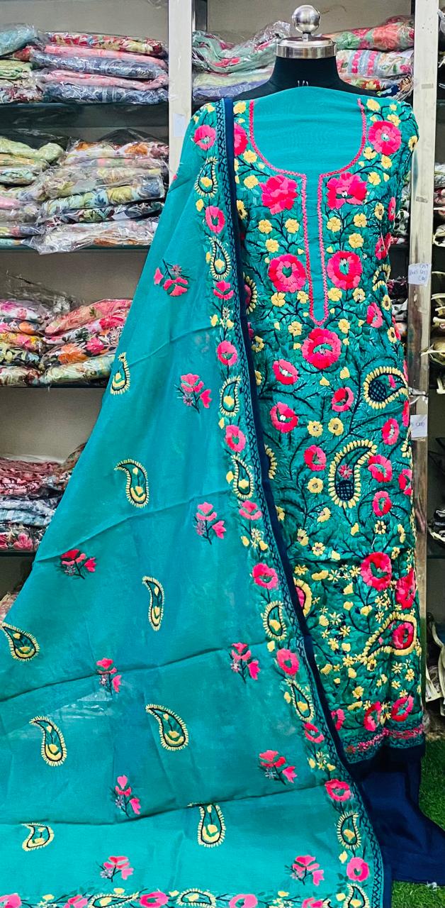 Cotton Phulkari Suits Handwork 2025July2407
