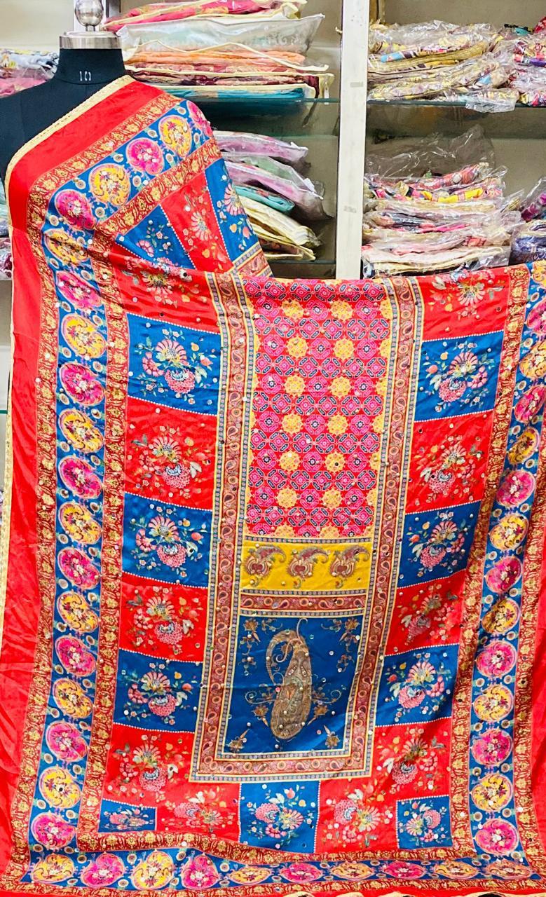 Mirror Work Dupatta Handwork Dupatta 2025July3104