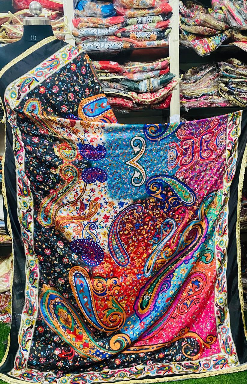 Mirror Work Dupatta Handwork Dupatta 2025July3105