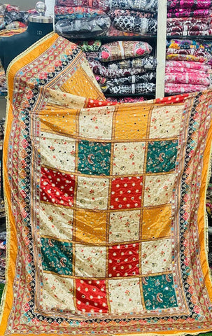 Mirror Work Dupatta Handwork Dupatta 2025July3109