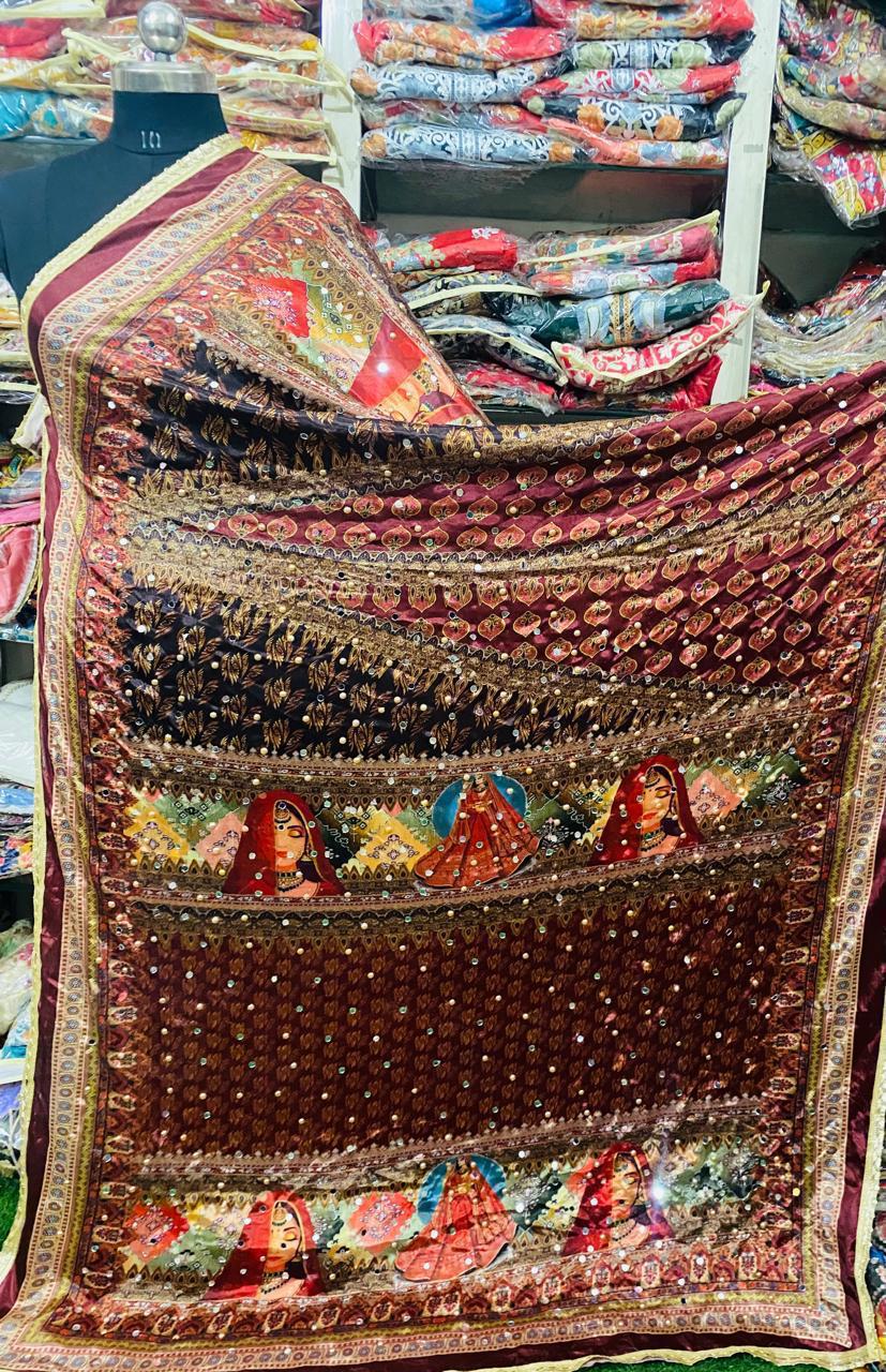 Mirror Work Dupatta Handwork Dupatta 2025July3113