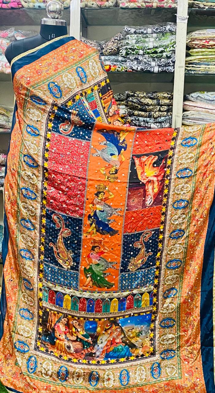 Mirror Work Dupatta Handwork Dupatta 2025July3116