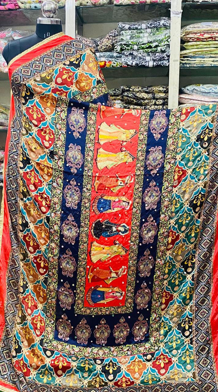 Mirror Work Dupatta Handwork Dupatta 2025July3117