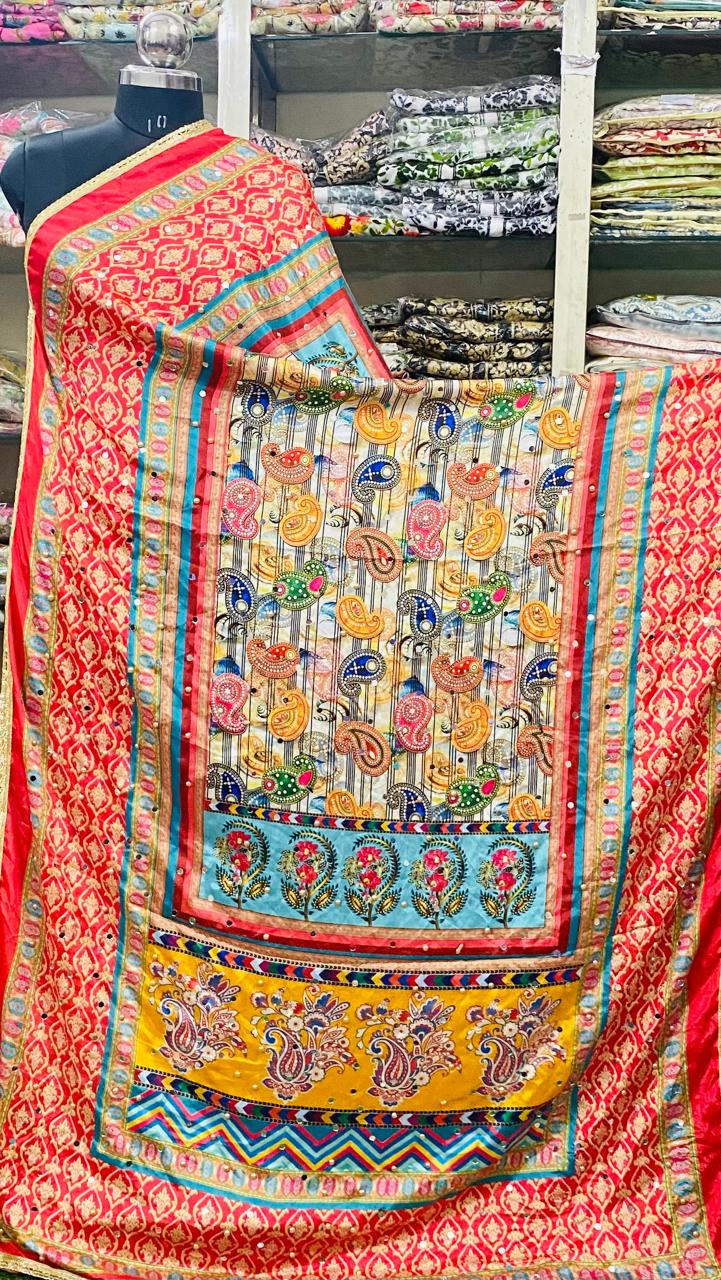 Mirror Work Dupatta Handwork Dupatta 2025July3118