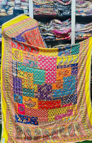 Mirror Work Dupatta Handwork Dupatta 2025Aug1602