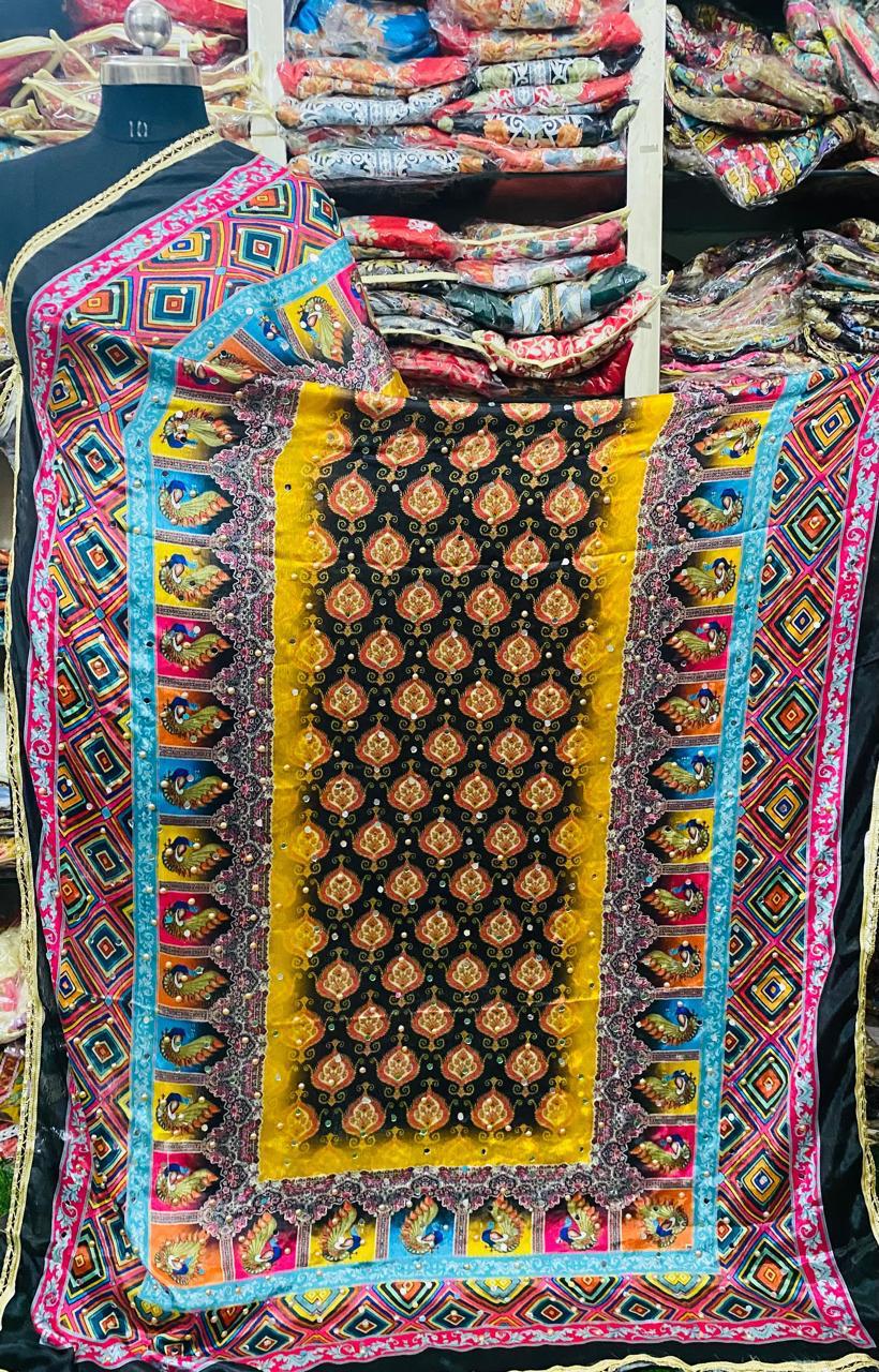 Mirror Work Dupatta Handwork Dupatta 2025Aug1608
