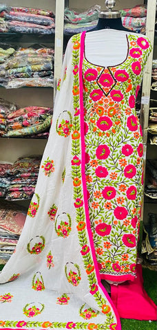 Cotton Phulkari Suits Handwork2025Aug1616