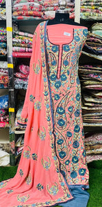 Georgette Phulkari Suits Handwork2025Aug1620