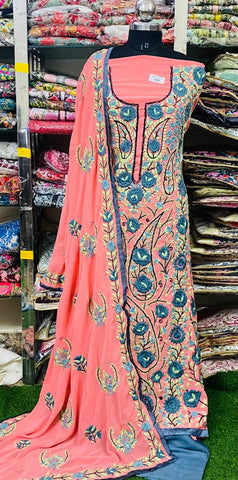 Georgette Phulkari Suits Handwork2025Aug1620