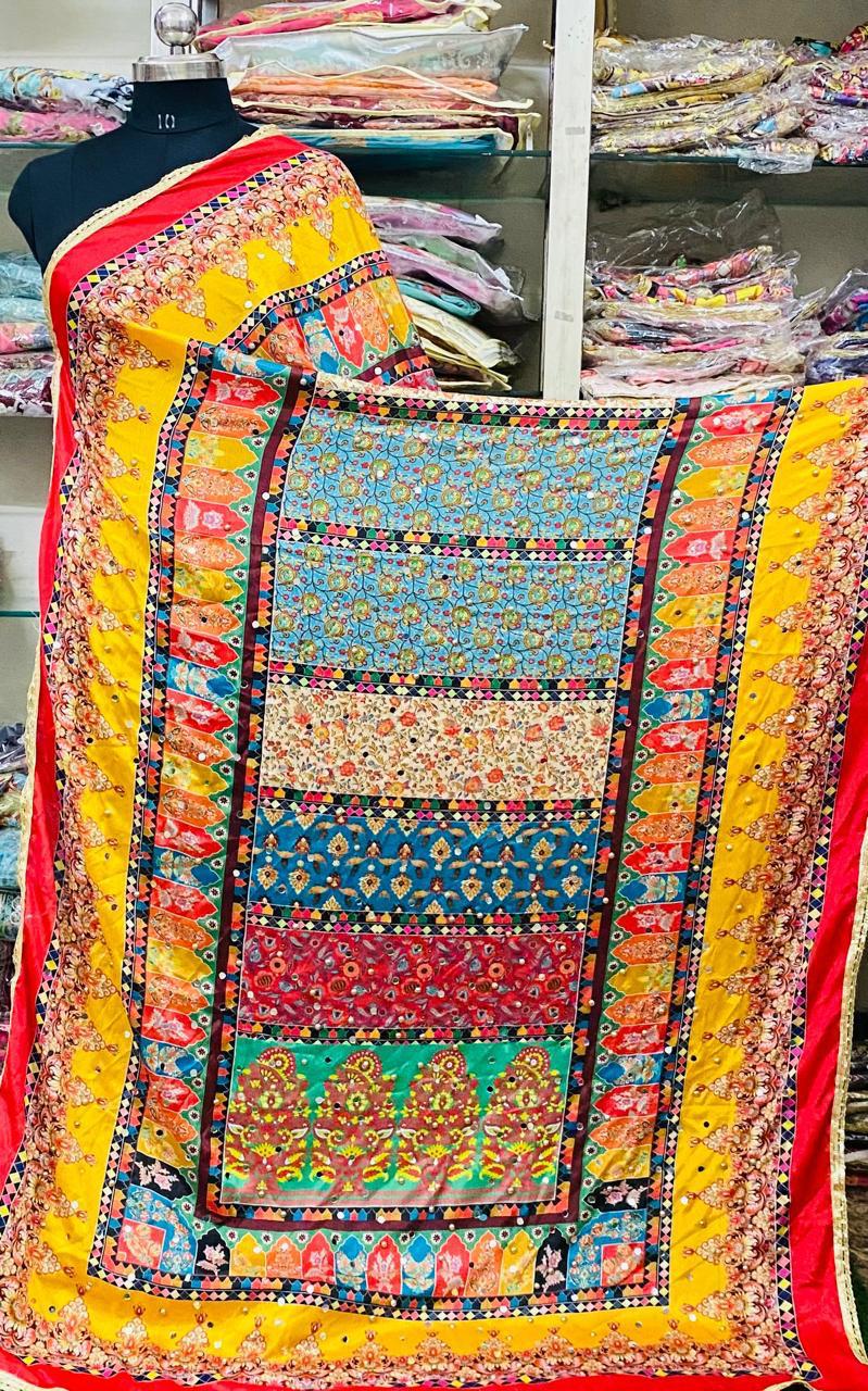 Mirror Work Dupatta Handwork Dupatta 2025Aug2121