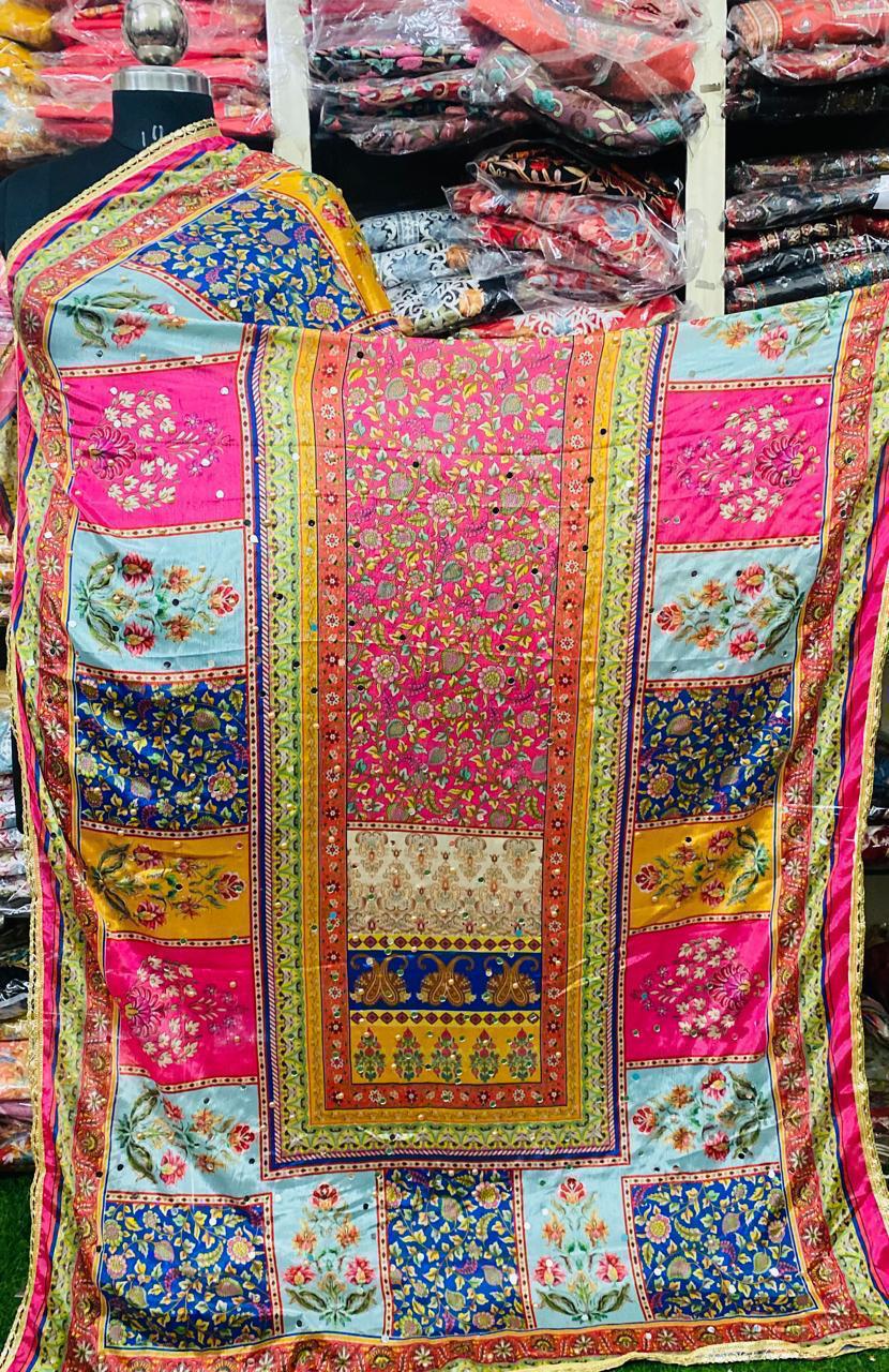 Mirror Work Dupatta Handwork Dupatta 2025Aug2155