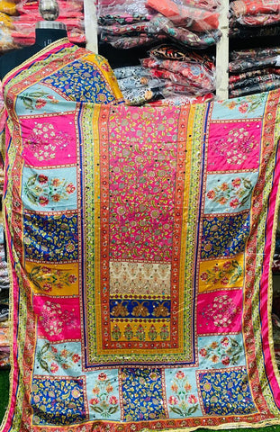 Mirror Work Dupatta Handwork Dupatta 2025Aug2155