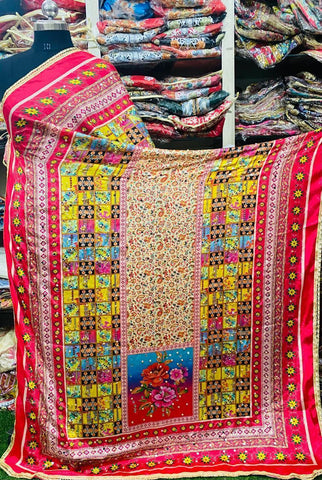 Mirror Work Dupatta Handwork Dupatta 2025Aug2170