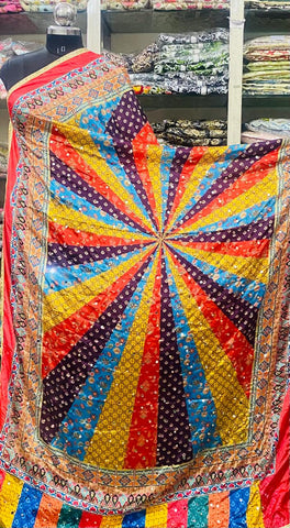 Mirror Work Dupatta Handwork Dupatta 2025Aug2194