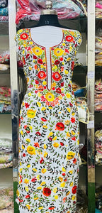 Georgette  Kurti Handwork CK2025AHG2907