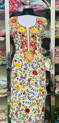 Georgette  Kurti Handwork CK2025AHG2907