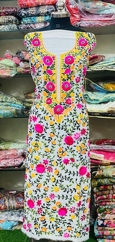 Georgette  Kurti Handwork CK2025AHG2909