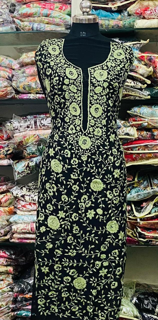 Georgette  Kurti Handwork CK2025AHG2917