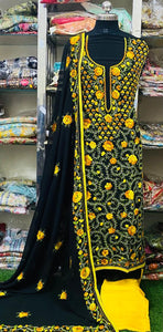 Georgette Phulkari Suits Handwork2025SEP0321