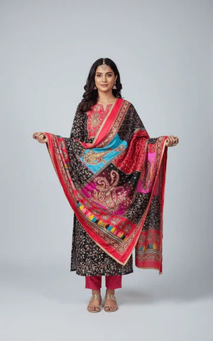 Mirror Work Dupatta Handwork Dupatta 2025SEP1602