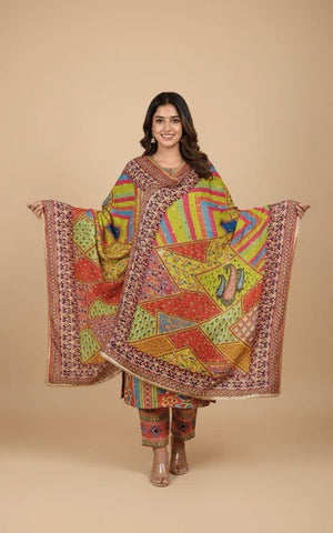 Mirror Work Dupatta Handwork Dupatta 2025July1132