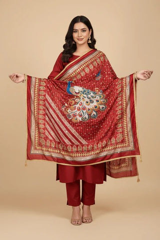 Mirror Work Dupatta Handwork Dupatta 2025SEP1805
