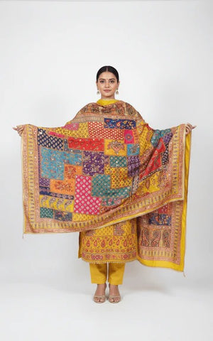 Mirror Work Dupatta Handwork Dupatta 2025Aug1602