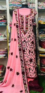 Georgette Phulkari Suits Handwork2025SEP2303