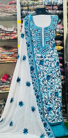 Georgette Phulkari Suits Handwork2025OCT0801