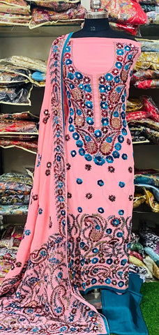 Georgette Phulkari Suits Handwork2025OCT1004