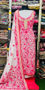 Georgette Phulkari Suits Handwork2025OCT1009