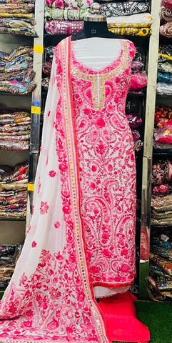 Georgette Phulkari Suits Handwork2025OCT1009