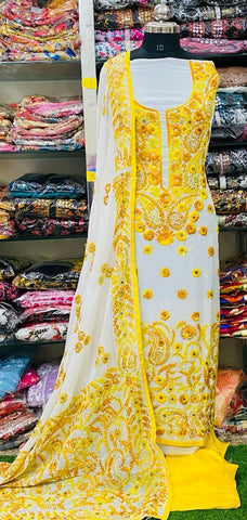 Georgette Phulkari Suits Handwork2025OCT1010