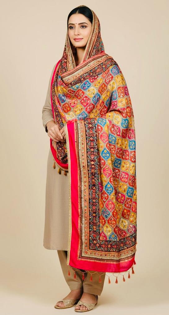 Mirror Work Dupatta Handwork Dupatta 2025OCT1305