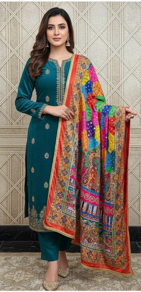 Mirror Work Dupatta Handwork Dupatta 2025OCT1808