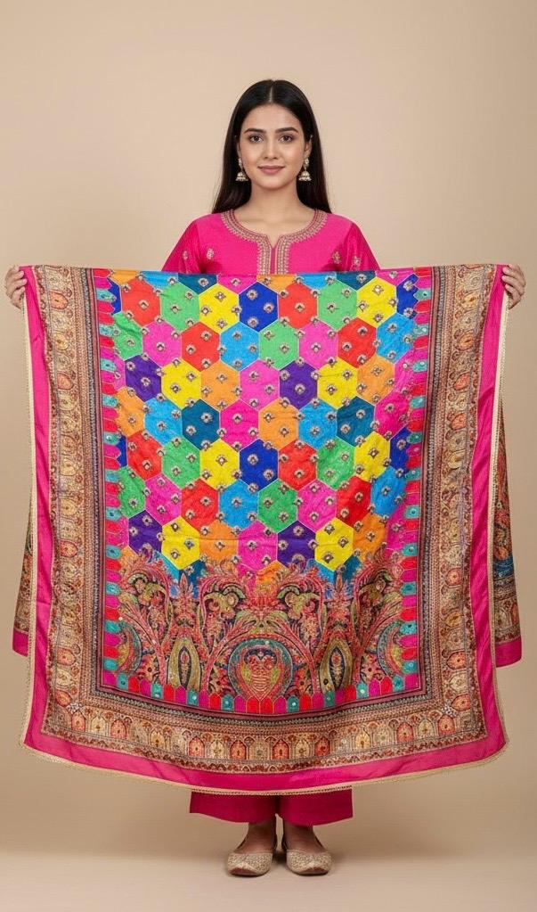 Mirror Work Dupatta Handwork Dupatta 2025OCT1815