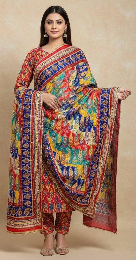 Mirror Work Dupatta Handwork Dupatta 2025OCT1817