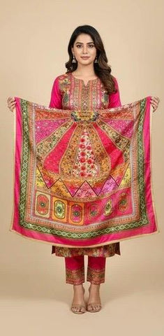 Mirror Work Dupatta Handwork Dupatta 2025OCT0320